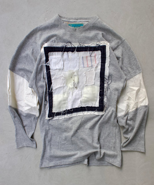 Christopher Nemeth Late 90s Fabric Patches Collage Long-sleeve