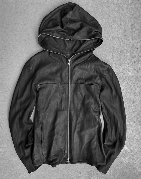 Isamu Katayama “BACKLASH” AW16 Indian Goatskin Leather ‘Gimp’ Hooded Jacket