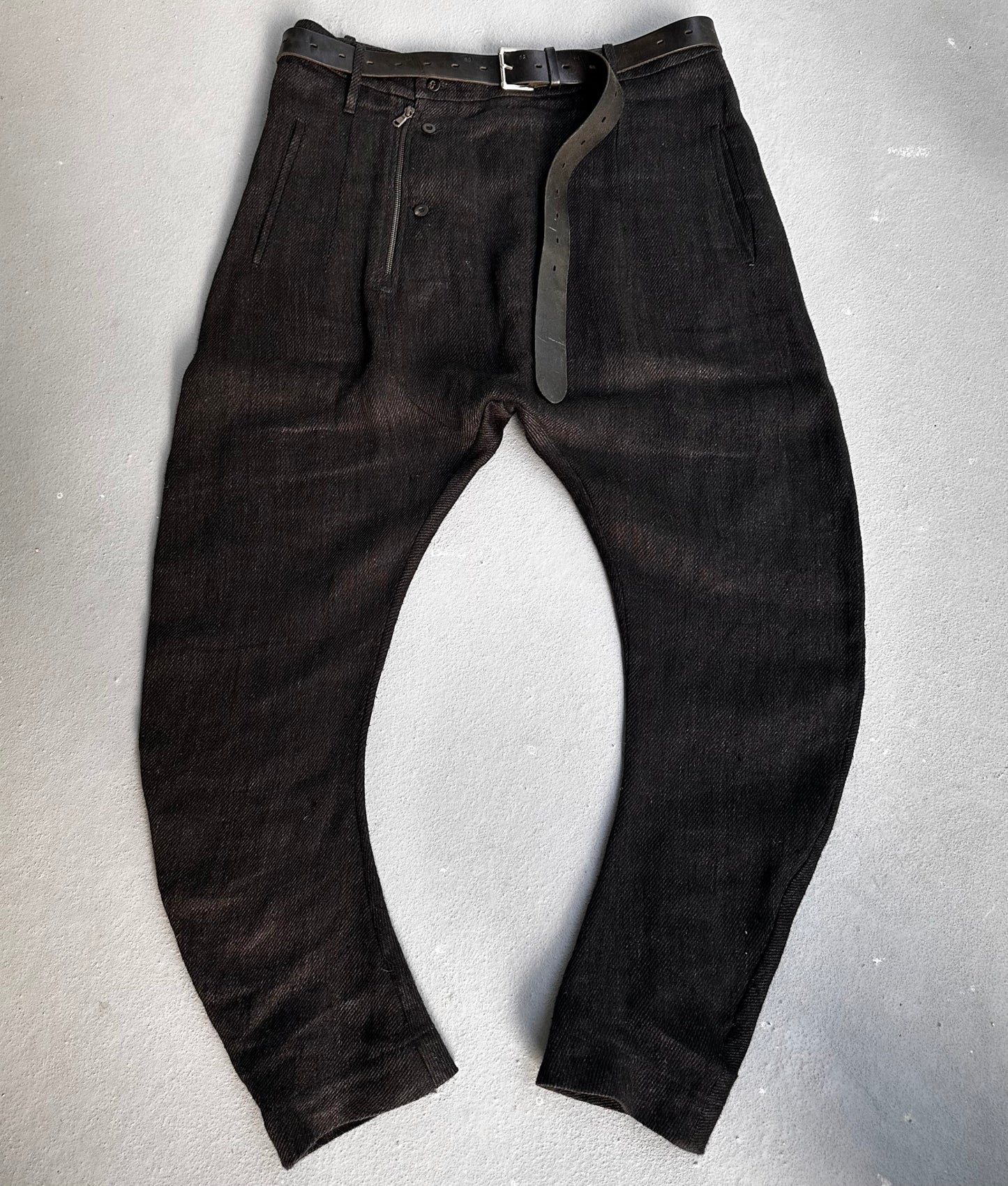 Lost & Found Ria Dunn SS14 Drop-crotch Linen J-cut Pants