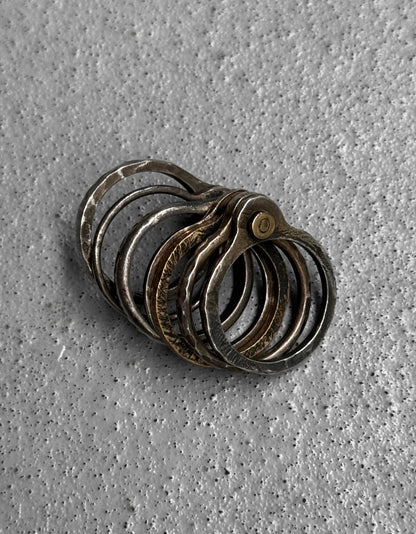 Tobias Wistisen 6-Combination Connected Silver Ring