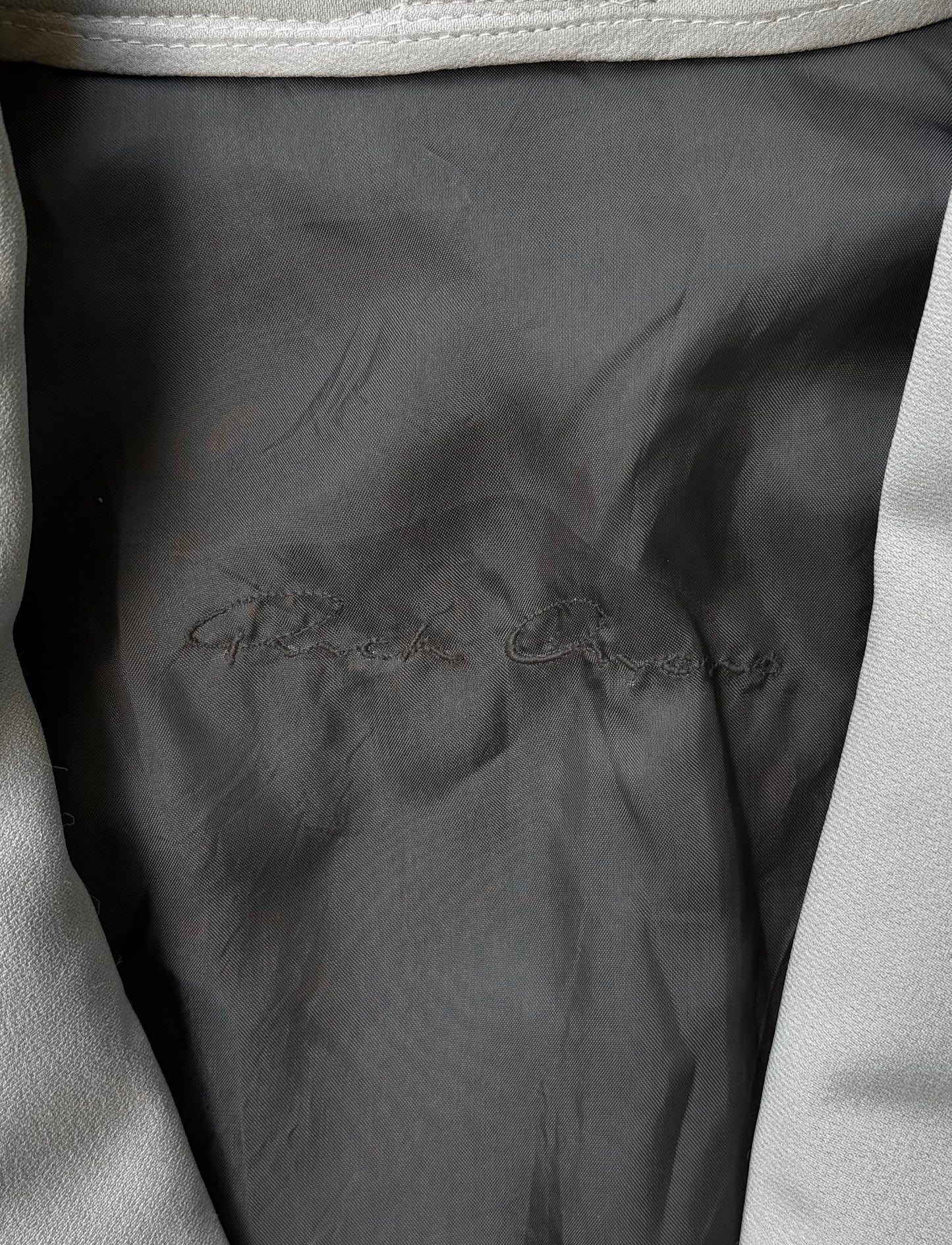 Rick Owens AW12 “MOUNTAIN” Raglan Leather Sleeves Wool Button-up Coat