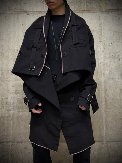 Carol Christian Poell 2010 'VM/2562SED PEDGE-PTA/10' SELF-EDGE Metre Double Breasted Coat detail | DRIEW GARMENTS