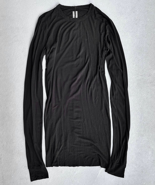 Rick Owens SS16 “CYCLOPS” Black Silk-blend Long-sleeves