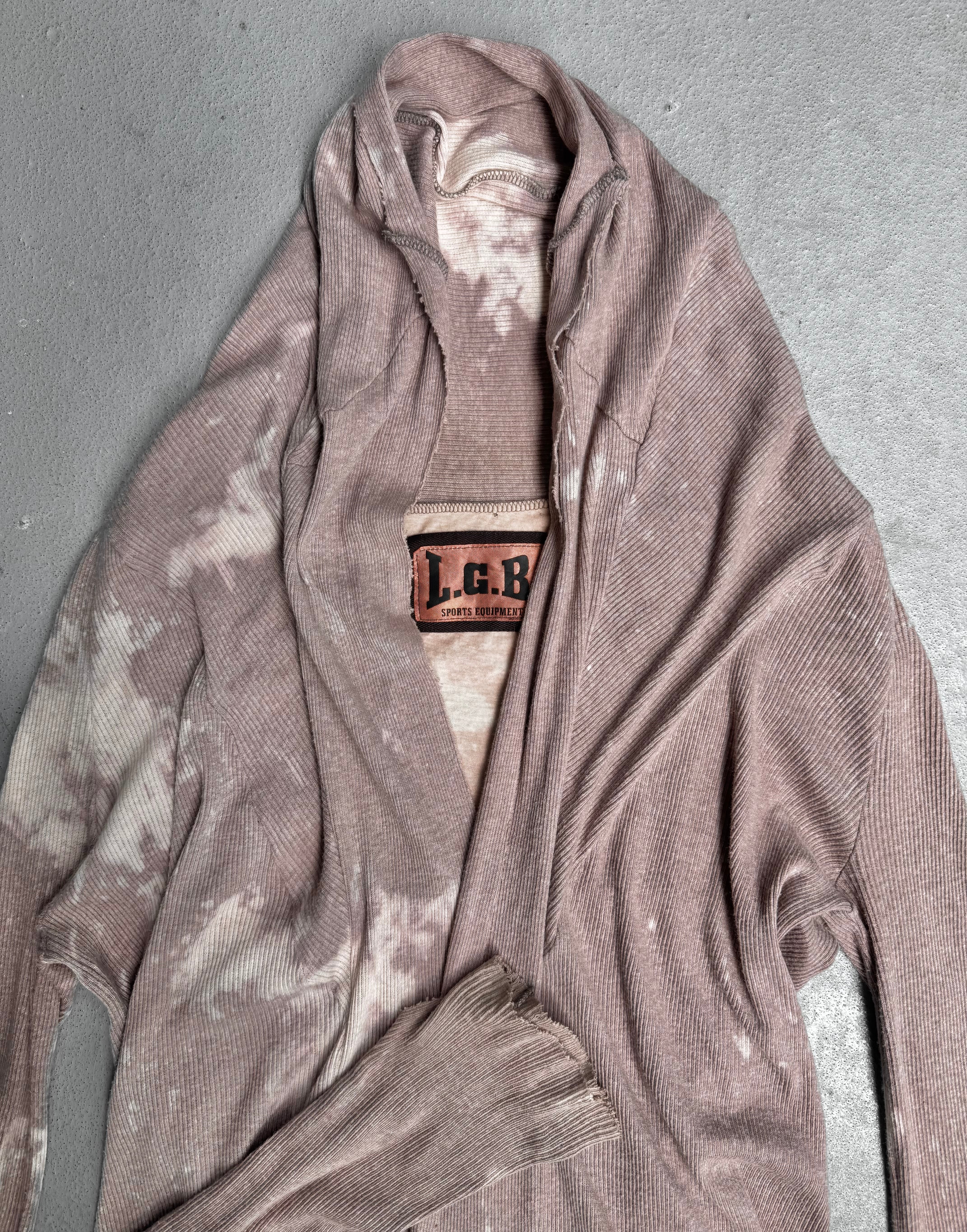 トップス 00s archive L.G.B. back cross cardigan L.G.B. Early 00s Bleached Back Cross Cardigan – DRIEW