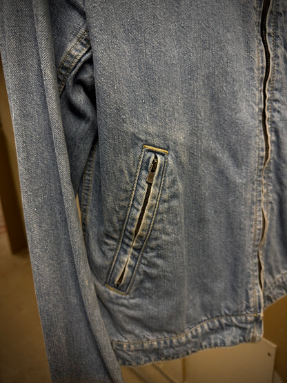 The Viridi-Anne Light Wash Denim Excella Zip-Up Work Jacket