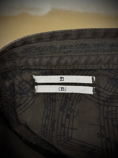 Number (N)ine SS07 "About a Boy" Brown Frayed Hem Skinny Denim