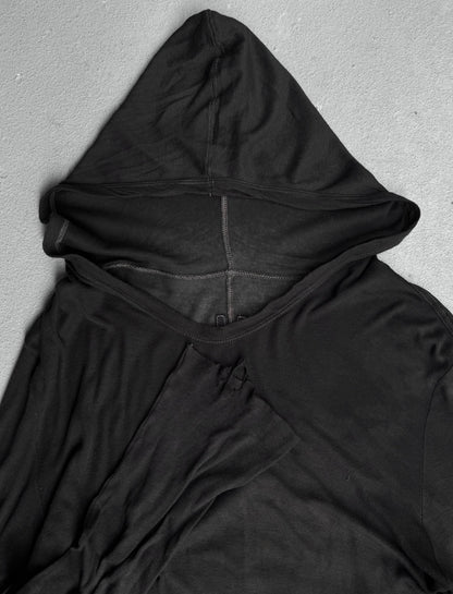 Rick Owens AW22 “STROBE” Dyed Sheer Cotton Hooded Long-sleeves