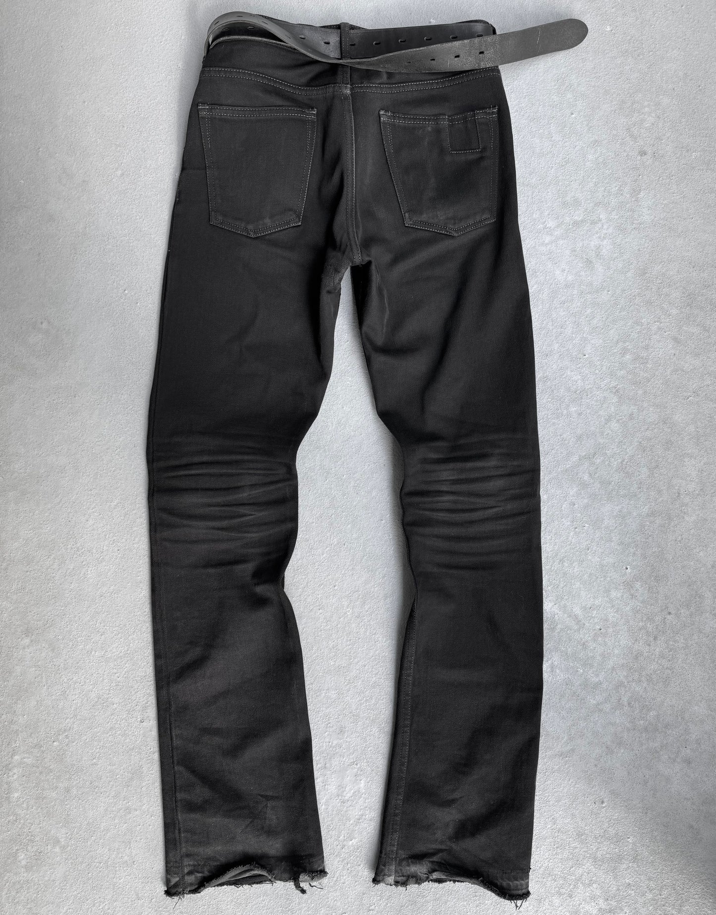 N.Hoolywood Early 00s Black Bootcut Skinny Denim