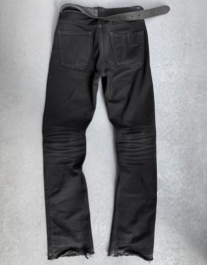 N.Hoolywood Early 00s Black Bootcut Skinny Denim