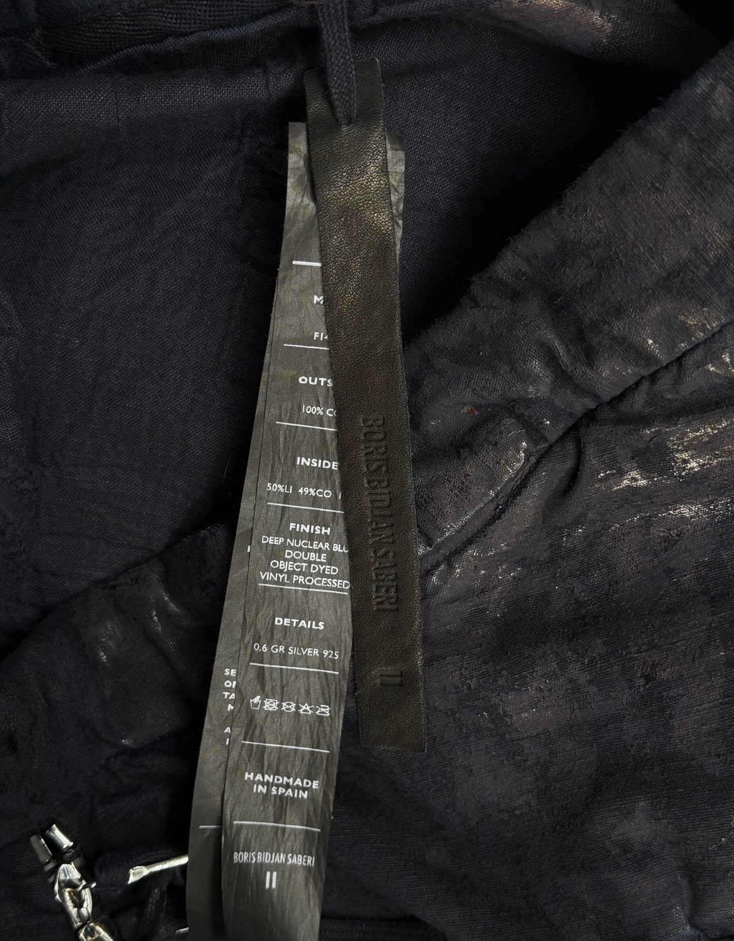 Boris Bidjan Saberi SS16 'P2 F140IK' Vinyl Processed Zipper Seam Drop-crotch Shorts