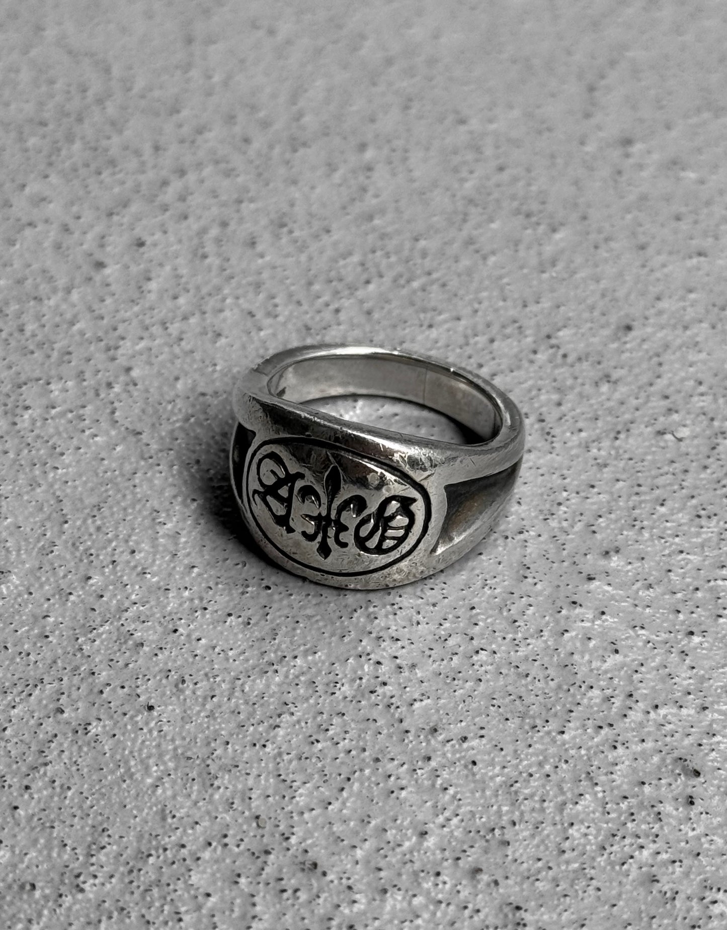 A&G Rock N’ Roll Couture Early 00s Logo Engraved Silver Ring