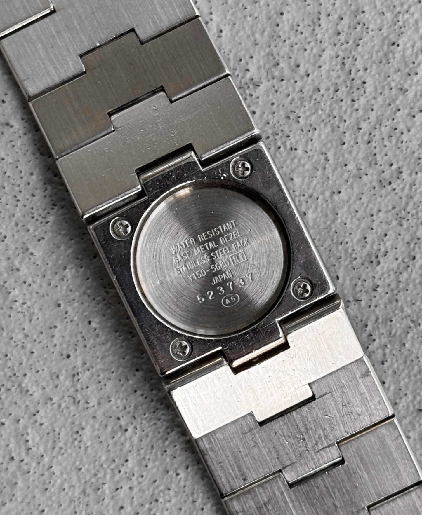 Masakï Matsushïma Vintage 80s ‘Minutes’ Steel Belt Wristwatch