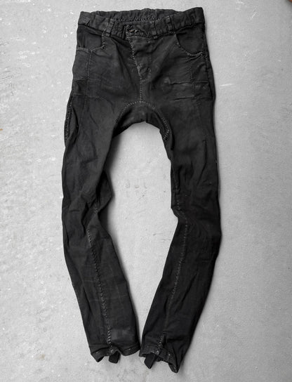 Boris Bidjan Saberi AW17 ‘P13-HS-TF F1504K’ Obsidian Black Hand Stitch Waxed Denim