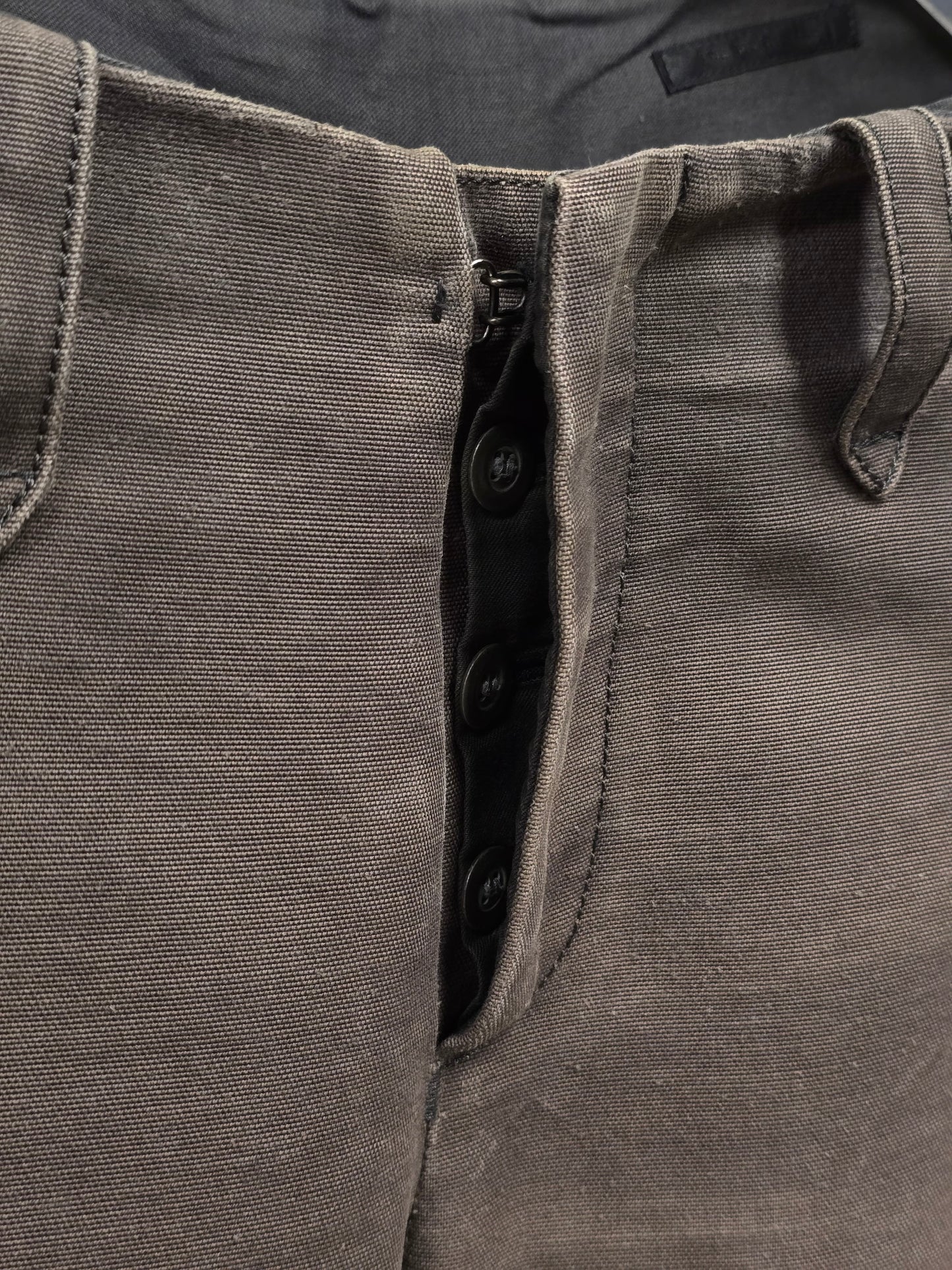 The Viridi-Anne Early 00s Khaki Bio Washed Cotton Canvas Pants