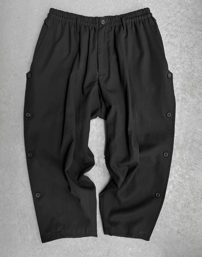 Yohji Yamamoto POUR HOMME AW19 Side Button Drop-crotch Wool Trousers