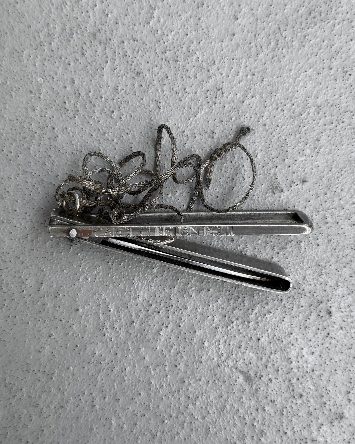 Carol Christian Poell 'MM2494' Silver Trapeze Knife Chain Necklace