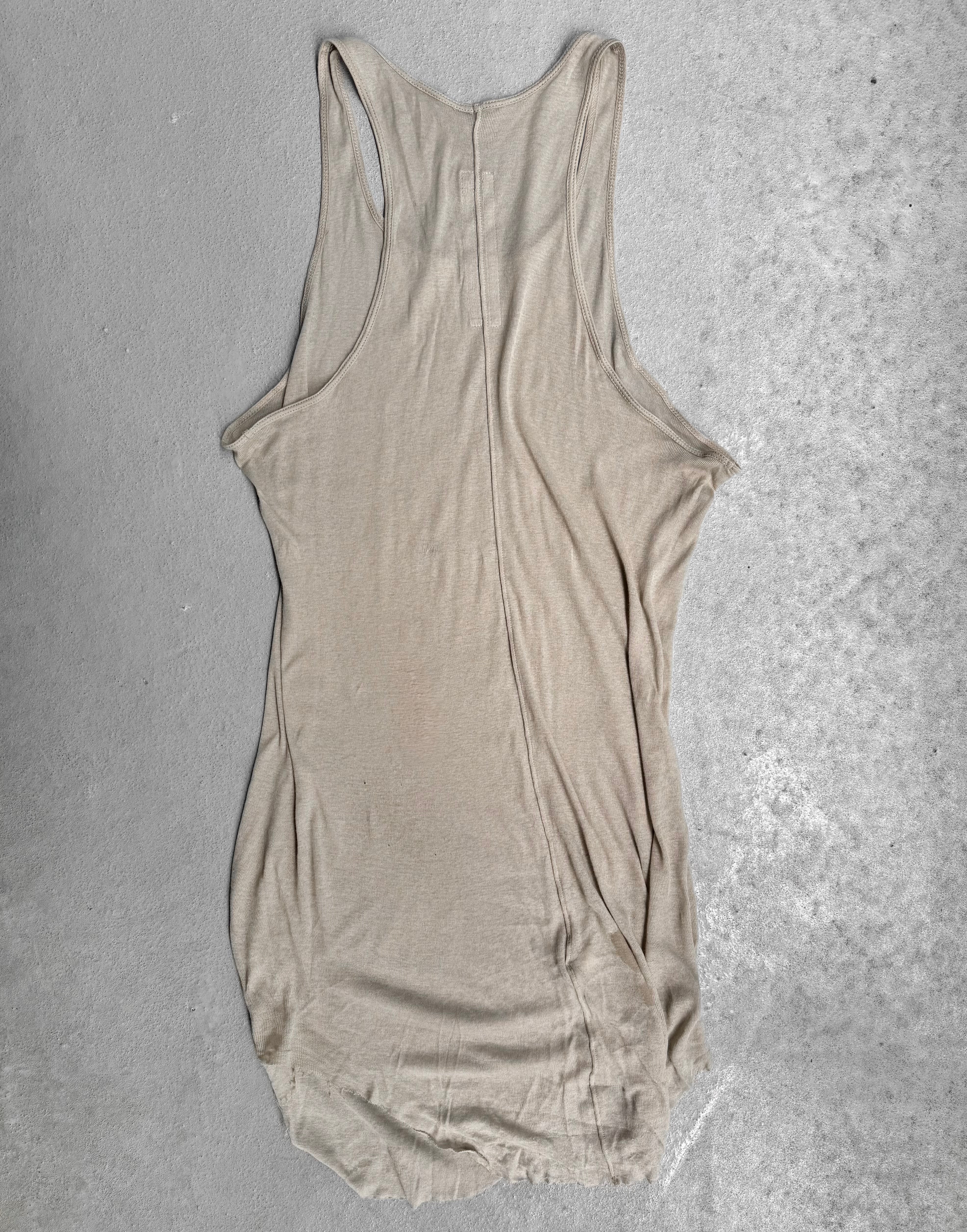 Rick Owens SS24 “LIDO” Pearl Sheer D-Flap Tank Top – DRIEW
