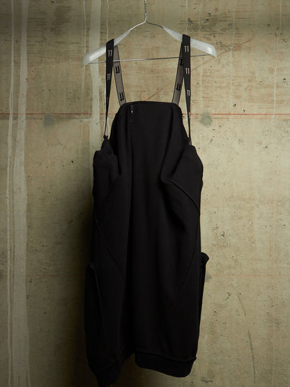 11 by Boris Bidjan Saberi 2010s Black Vinyl Coated Removable Hooded Sweater
