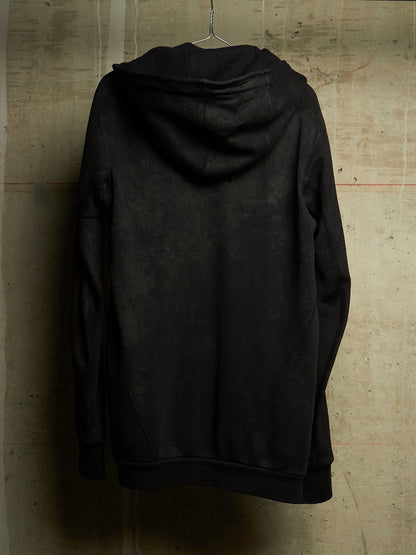 11 by Boris Bidjan Saberi 2010s Black Vinyl Coated Removable Hooded Sweater