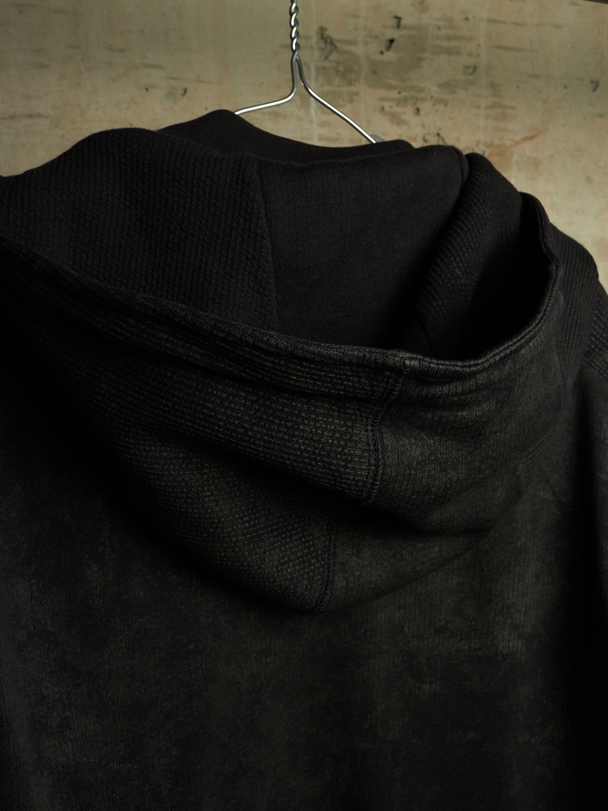 11 by Boris Bidjan Saberi 2010s Black Vinyl Coated Removable Hooded Sweater