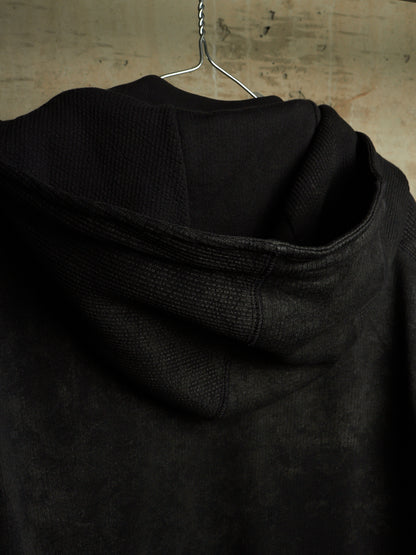 11 by Boris Bidjan Saberi 2010s Black Vinyl Coated Removable Hooded Sweater
