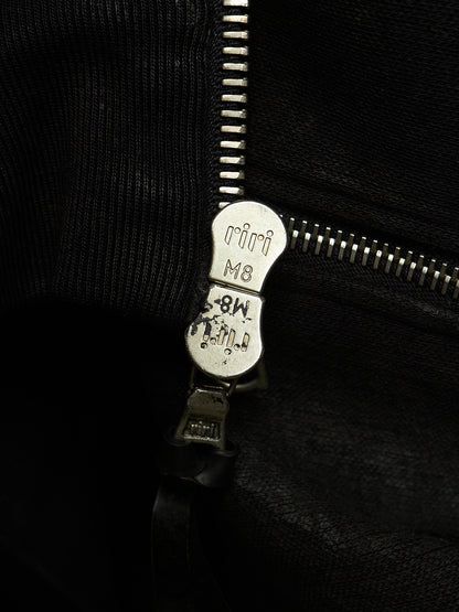 11 by Boris Bidjan Saberi 2010s Black Vinyl Coated Removable Hooded Sweater