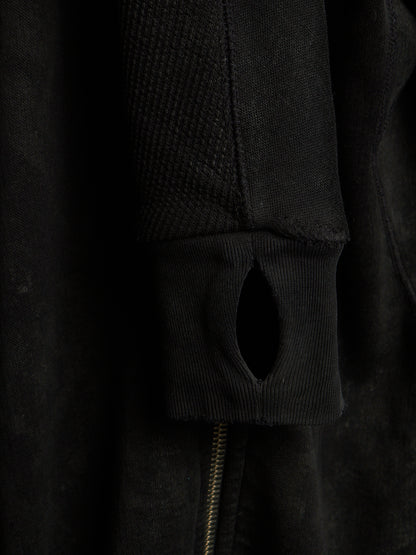 11 by Boris Bidjan Saberi 2010s Black Vinyl Coated Removable Hooded Sweater