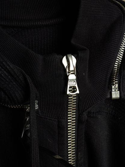 11 by Boris Bidjan Saberi 2010s Black Vinyl Coated Removable Hooded Sweater