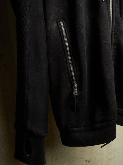 11 by Boris Bidjan Saberi 2010s Black Vinyl Coated Removable Hooded Sweater