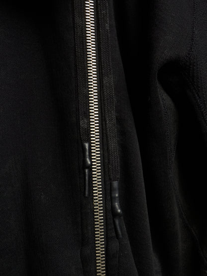11 by Boris Bidjan Saberi 2010s Black Vinyl Coated Removable Hooded Sweater