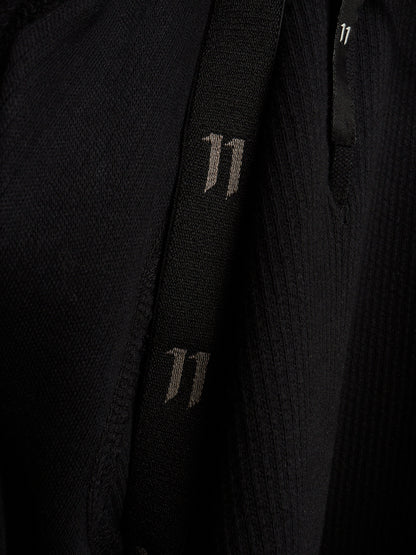 11 by Boris Bidjan Saberi 2010s Black Vinyl Coated Removable Hooded Sweater