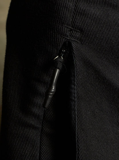 11 by Boris Bidjan Saberi 2010s ‘P14’ Washed Black Frayed Hem Drop-crotch Denim