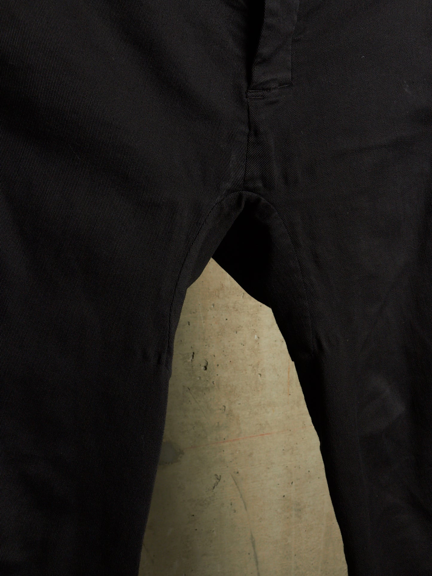 11 by Boris Bidjan Saberi 2010s ‘P14’ Washed Black Frayed Hem Drop-crotch Denim