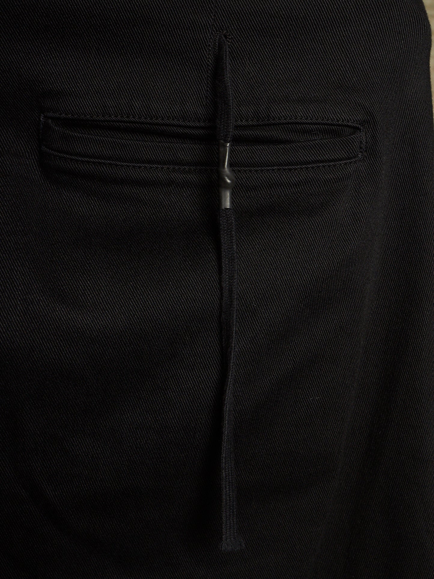 11 by Boris Bidjan Saberi 2010s ‘P14’ Washed Black Frayed Hem Drop-crotch Denim