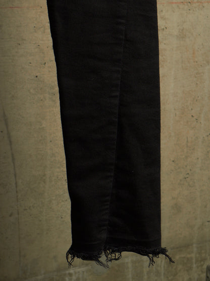11 by Boris Bidjan Saberi 2010s ‘P14’ Washed Black Frayed Hem Drop-crotch Denim