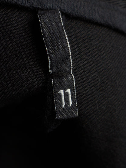 11 by Boris Bidjan Saberi 2010s ‘P14’ Washed Black Frayed Hem Drop-crotch Denim