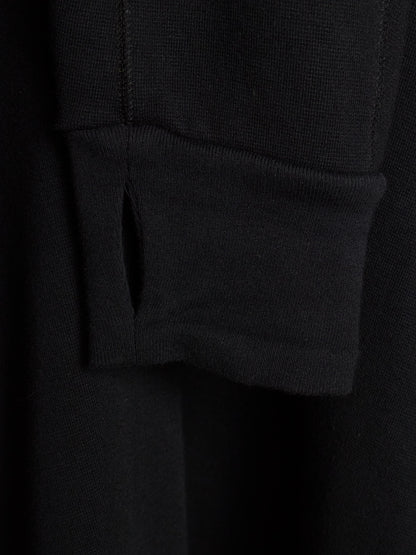 11 by Boris Bidjan Saberi 2010s Black Heavy Cotton Jersey Removable Hooded Sweater