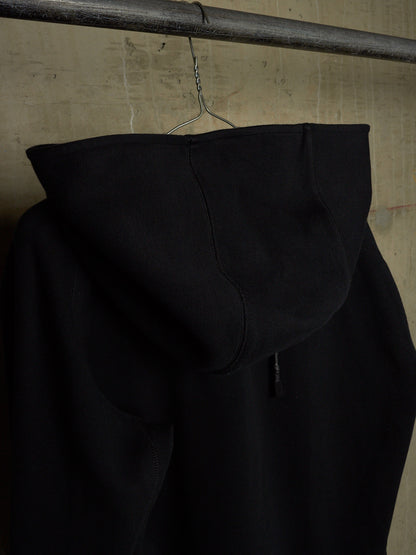 11 by Boris Bidjan Saberi 2010s Black Heavy Cotton Jersey Removable Hooded Sweater