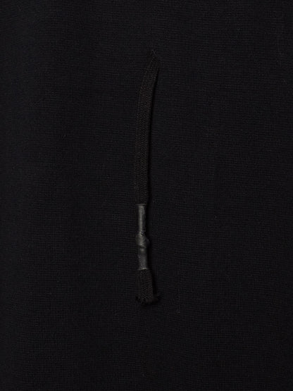 11 by Boris Bidjan Saberi 2010s Black Heavy Cotton Jersey Removable Hooded Sweater