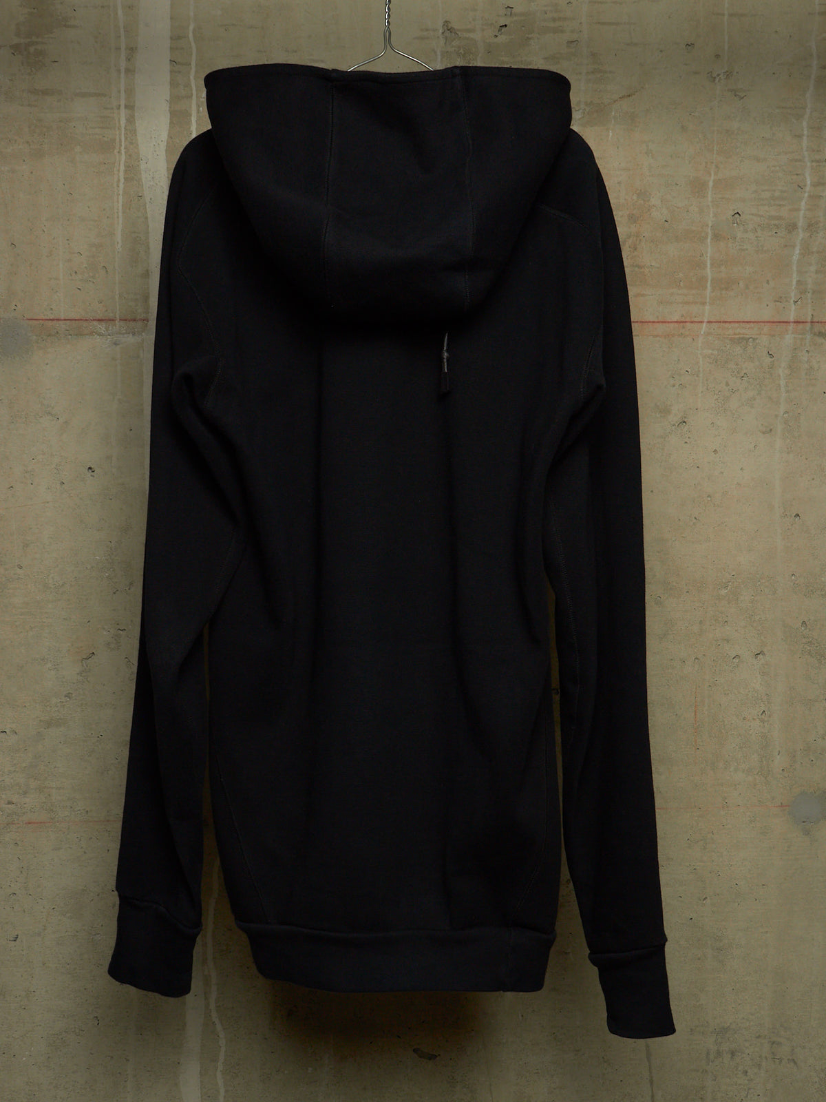 11 by Boris Bidjan Saberi 2010s Black Heavy Cotton Jersey Removable Hooded Sweater