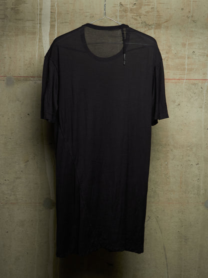 11 by Boris Bidjan Saberi 2010s ‘TS1’ Black Semi Sheer Longline T-shirt