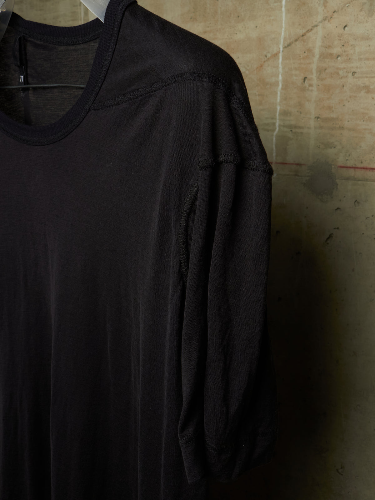 11 by Boris Bidjan Saberi 2010s ‘TS1’ Black Semi Sheer Longline T-shirt