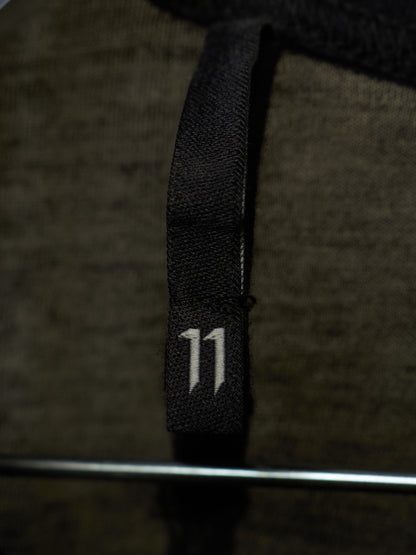 11 by Boris Bidjan Saberi 2010s ‘TS1’ Black Semi Sheer Longline T-shirt