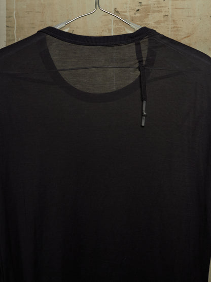 11 by Boris Bidjan Saberi 2010s ‘TS1’ Black Semi Sheer Longline T-shirt