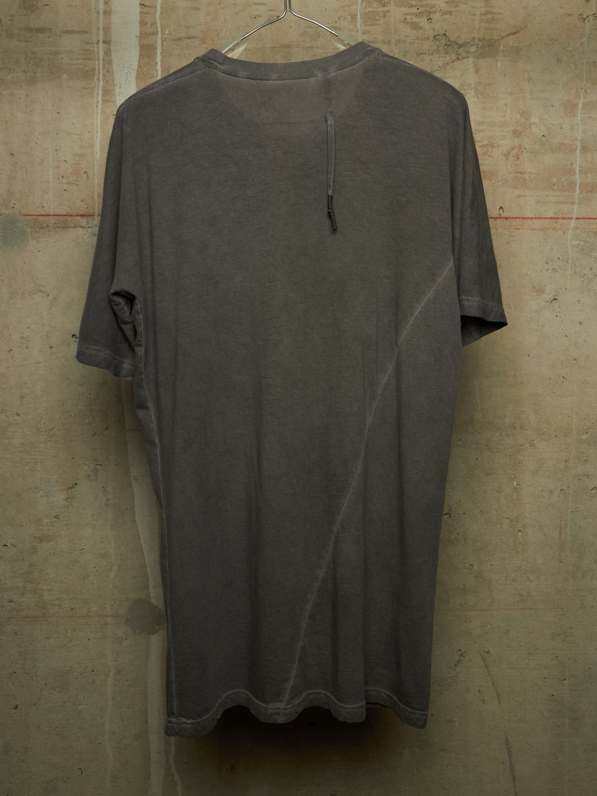 11 by Boris Bidjan Saberi 2010s ‘TS1’ Cold-dyed Grey Cotton Jersey Longline T-shirt