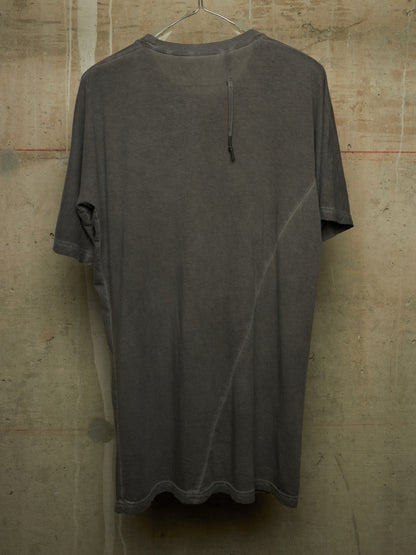 11 by Boris Bidjan Saberi 2010s ‘TS1’ Cold-dyed Grey Cotton Jersey Longline T-shirt