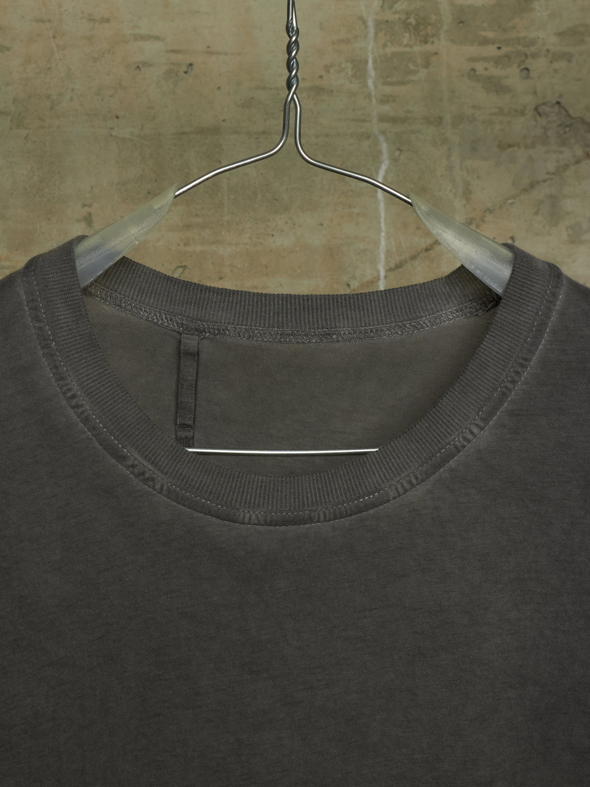 11 by Boris Bidjan Saberi 2010s ‘TS1’ Cold-dyed Grey Cotton Jersey Longline T-shirt