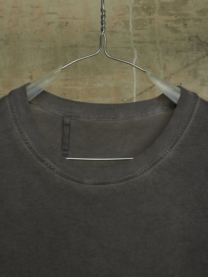 11 by Boris Bidjan Saberi 2010s ‘TS1’ Cold-dyed Grey Cotton Jersey Longline T-shirt