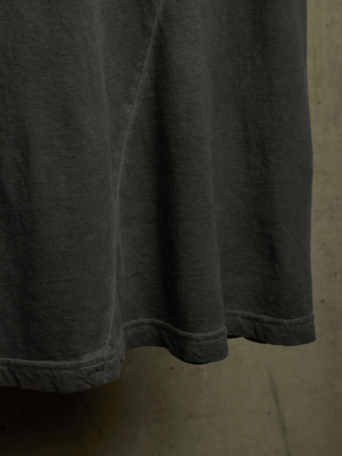 11 by Boris Bidjan Saberi 2010s ‘TS1’ Cold-dyed Grey Cotton Jersey Longline T-shirt