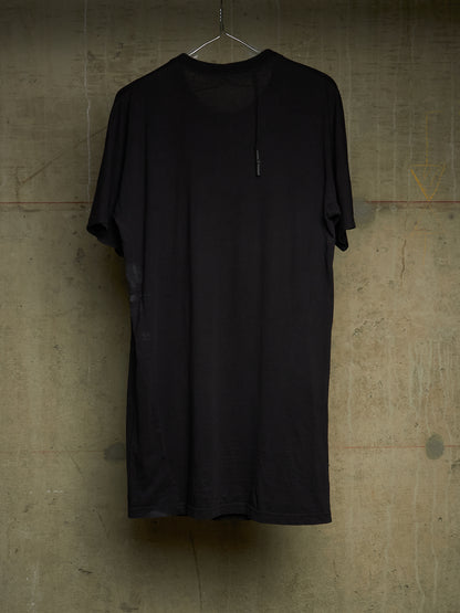 11 by Boris Bidjan Saberi AW19 'TS5' Black Block Dye '11' Print Longline T-shirt